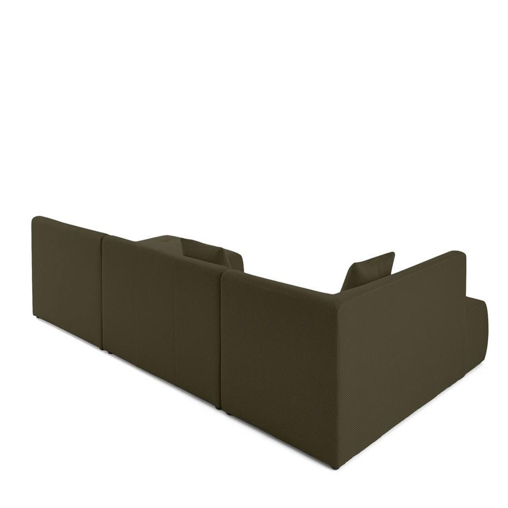 Voir la diapositive 4 : LISA DESIGN Onyx - canapé panoramique d'angle gauche - 7 places - en tissu mailles 3d