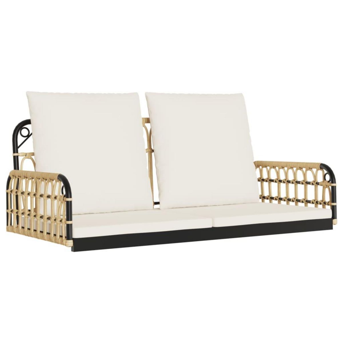 VIDAXL Balancelle avec coussins 105x58x38 cm resine tressee et acier