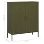 Voir la diapositive 6 : VIDAXL Armoire de rangement Vert olive 80x35x101,5 cm Acier