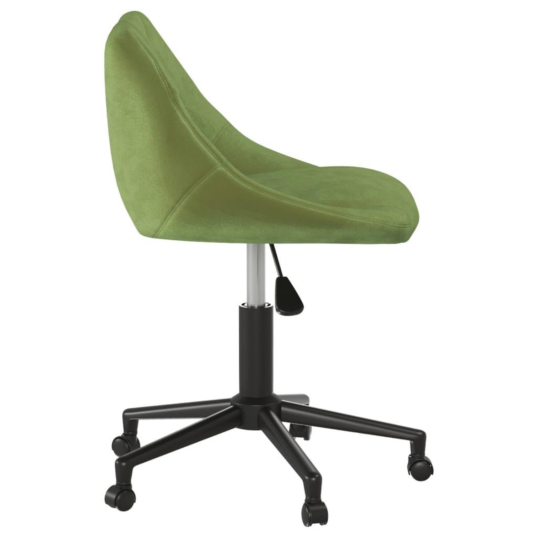 Voir la diapositive 4 : VIDAXL Chaise pivotante de bureau Vert clair Velours