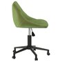 Voir la diapositive 4 : VIDAXL Chaise pivotante de bureau Vert clair Velours