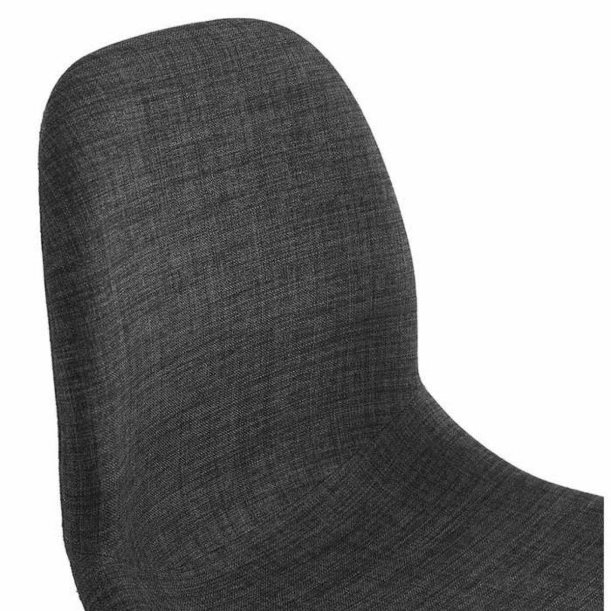 Paris Prix Chaise Design en Tissu  Sluna  85cm Gris Foncé & Chromé