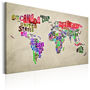 Voir la diapositive 1 : Paris Prix Tableau Imprimé  World Map : World Tour en Anglais