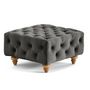 Voir la diapositive 5 : LISA DESIGN Walter - pouf chesterfield en velours - pieds bois