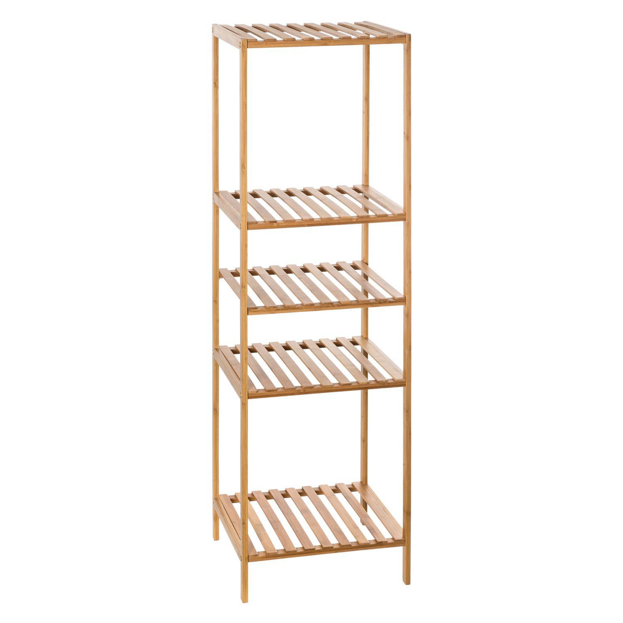 Voir la diapositive 3 : ATMOSPHERA Etagère salle de bain ajustable en bambou - 35 x H. 111,5 cm - Marron