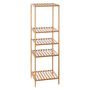 Voir la diapositive 3 : ATMOSPHERA Etagère salle de bain ajustable en bambou - 35 x H. 111,5 cm - Marron