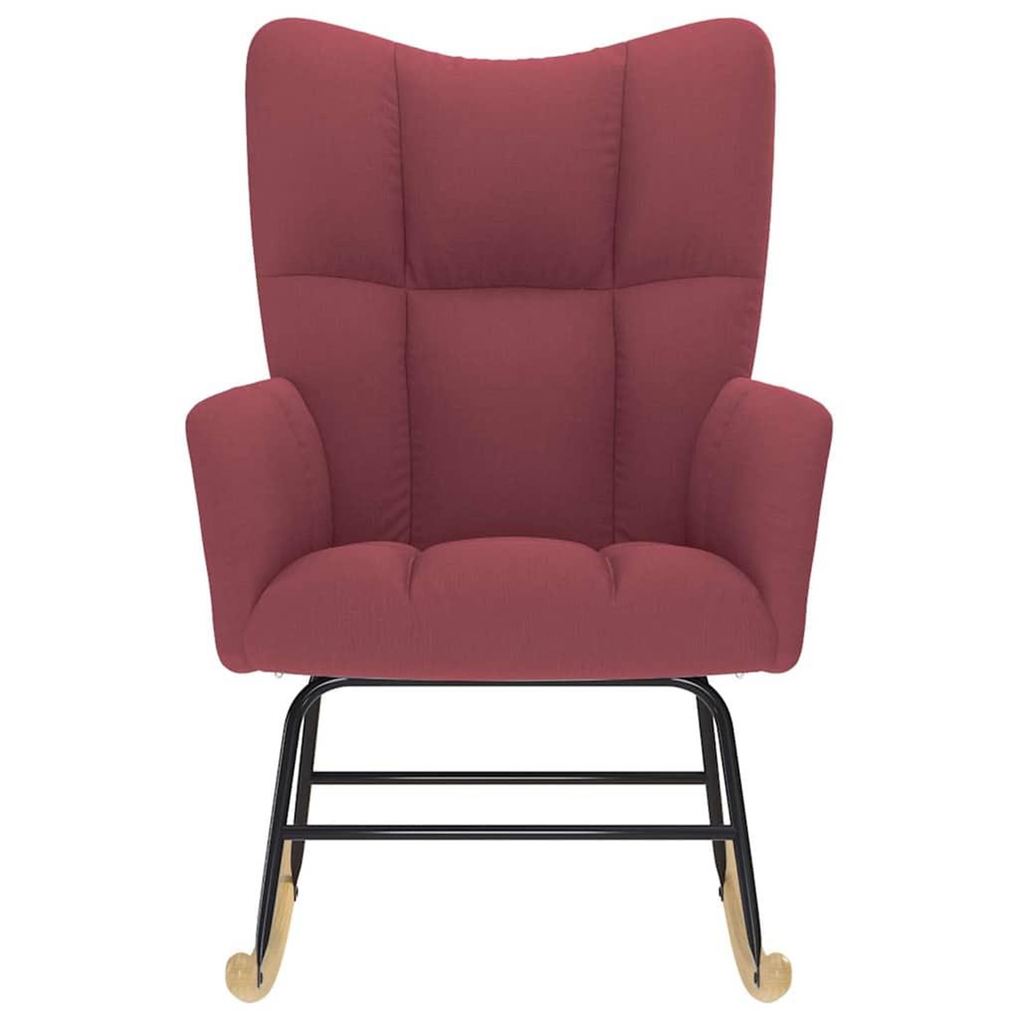 Voir la diapositive 4 : VIDAXL Chaise a bascule Rouge bordeaux Tissu