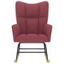 Voir la diapositive 4 : VIDAXL Chaise a bascule Rouge bordeaux Tissu