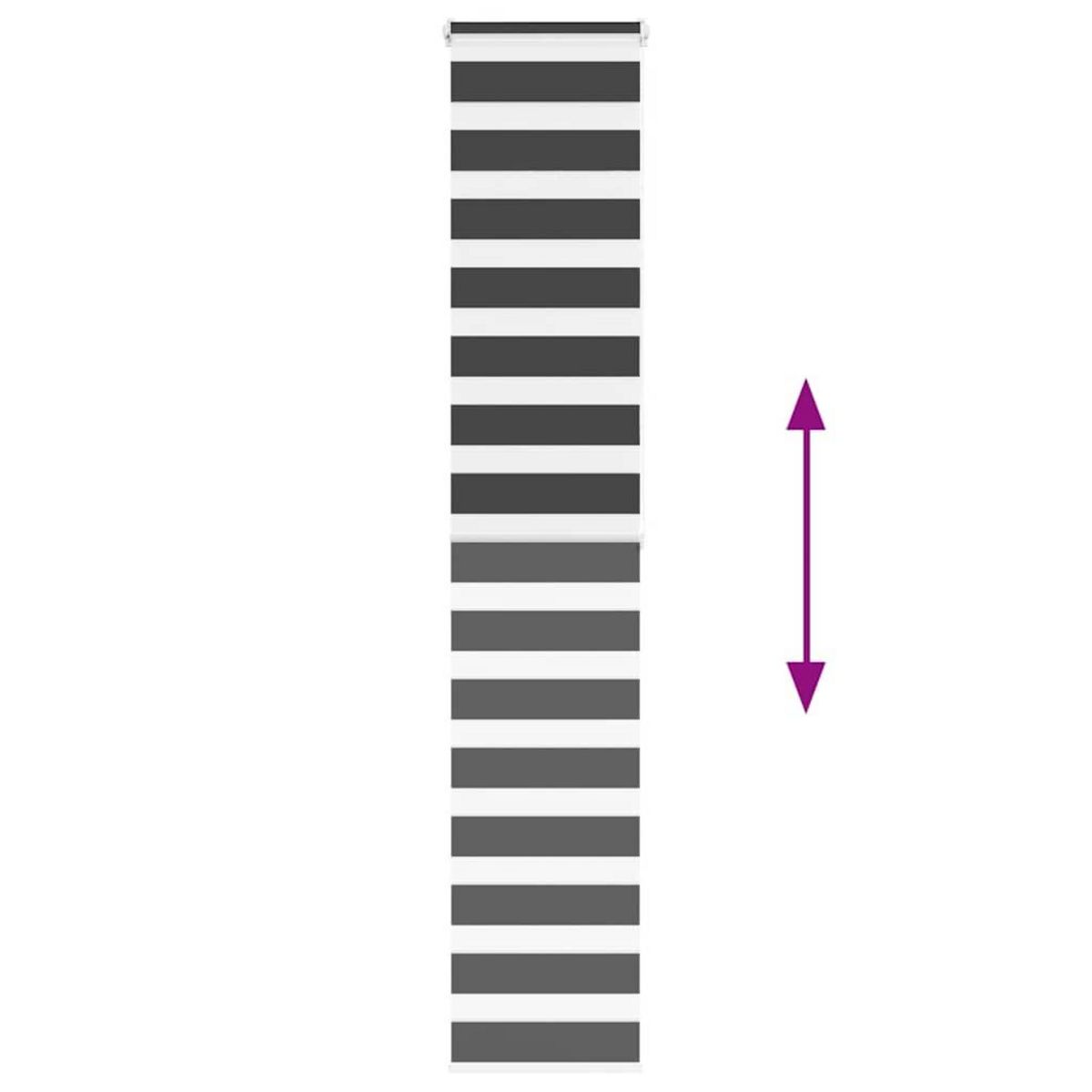 VIDAXL Store zebre noir 50x200 cm largeur du tissu 45,9 cm polyester