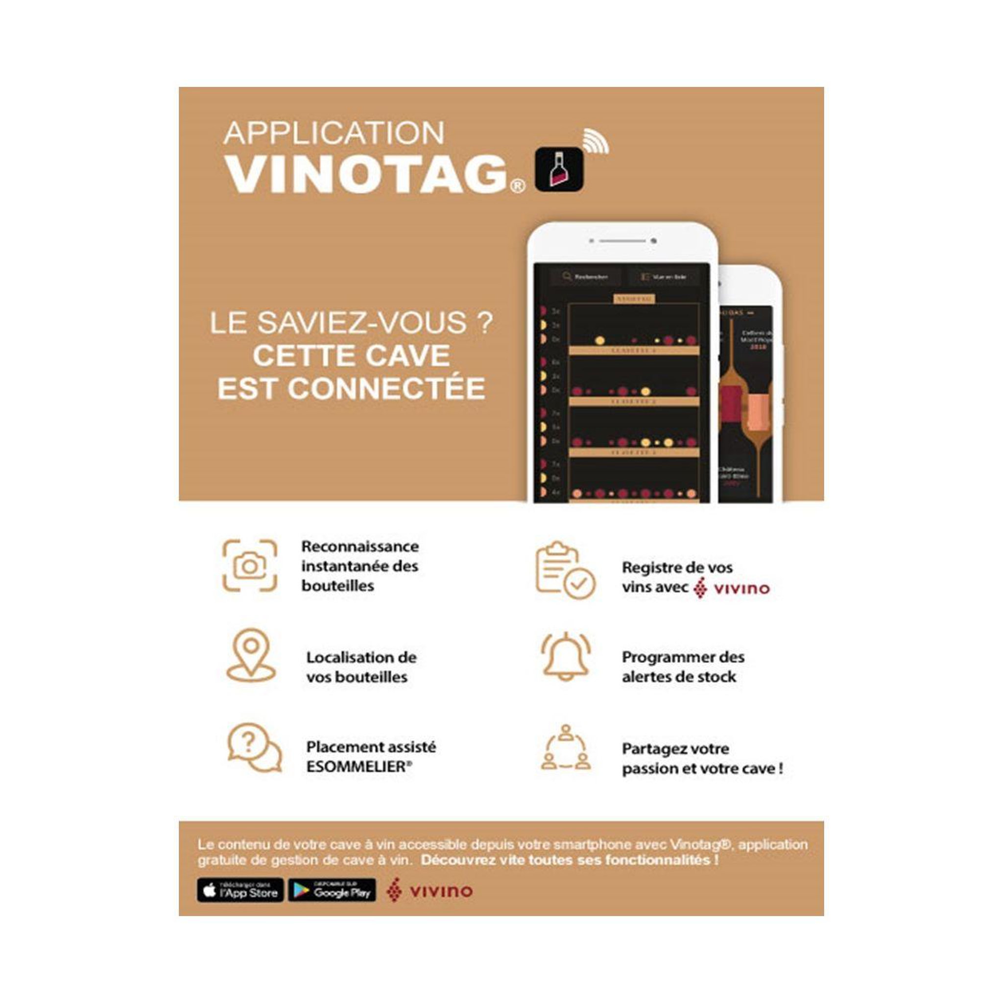 Voir la diapositive 4 : LE CELLIER Cave à vin de service LC20BUF