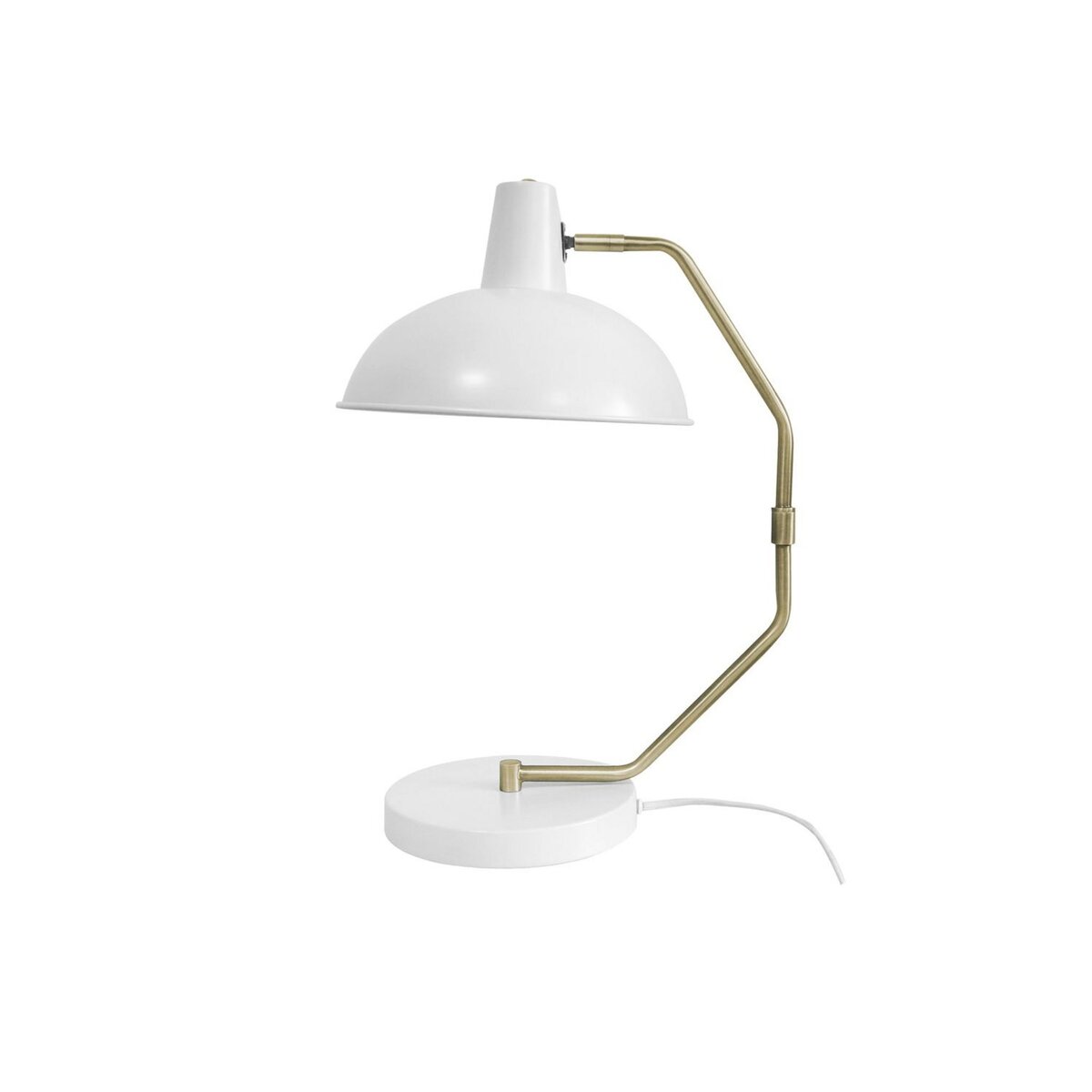 Leitmotiv Lampe à poser design vintage - H.44 cm - Blanc
