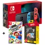 Console Nintendo Switch Joy-Con Bleu Rouge + Pack Accessoires Exclusif Auchan + Super Mario Party
