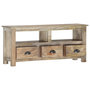 Voir la diapositive 2 : VIDAXL Meuble TV 110x30x50 cm Bois massif de manguier