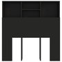 Voir la diapositive 4 : VIDAXL Armoire de tete de lit Noir 100x19x103,5 cm