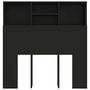 Voir la diapositive 4 : VIDAXL Armoire de tete de lit Noir 100x19x103,5 cm