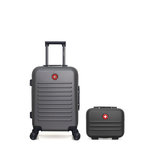 SWISS KOPPER SWISS KOPPER - LOT DE 2 - Valises cabine et vanity WIL. Coloris disponibles : Gris, Beige, Rose, Rouge