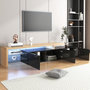 Voir la diapositive 5 : MERAX Meuble tv noir 197,5 cm led mdf
