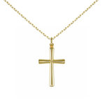 L'ATELIER D'AZUR Collier - Médaille Croix Or Jaune - Chaine Dorée Offerte