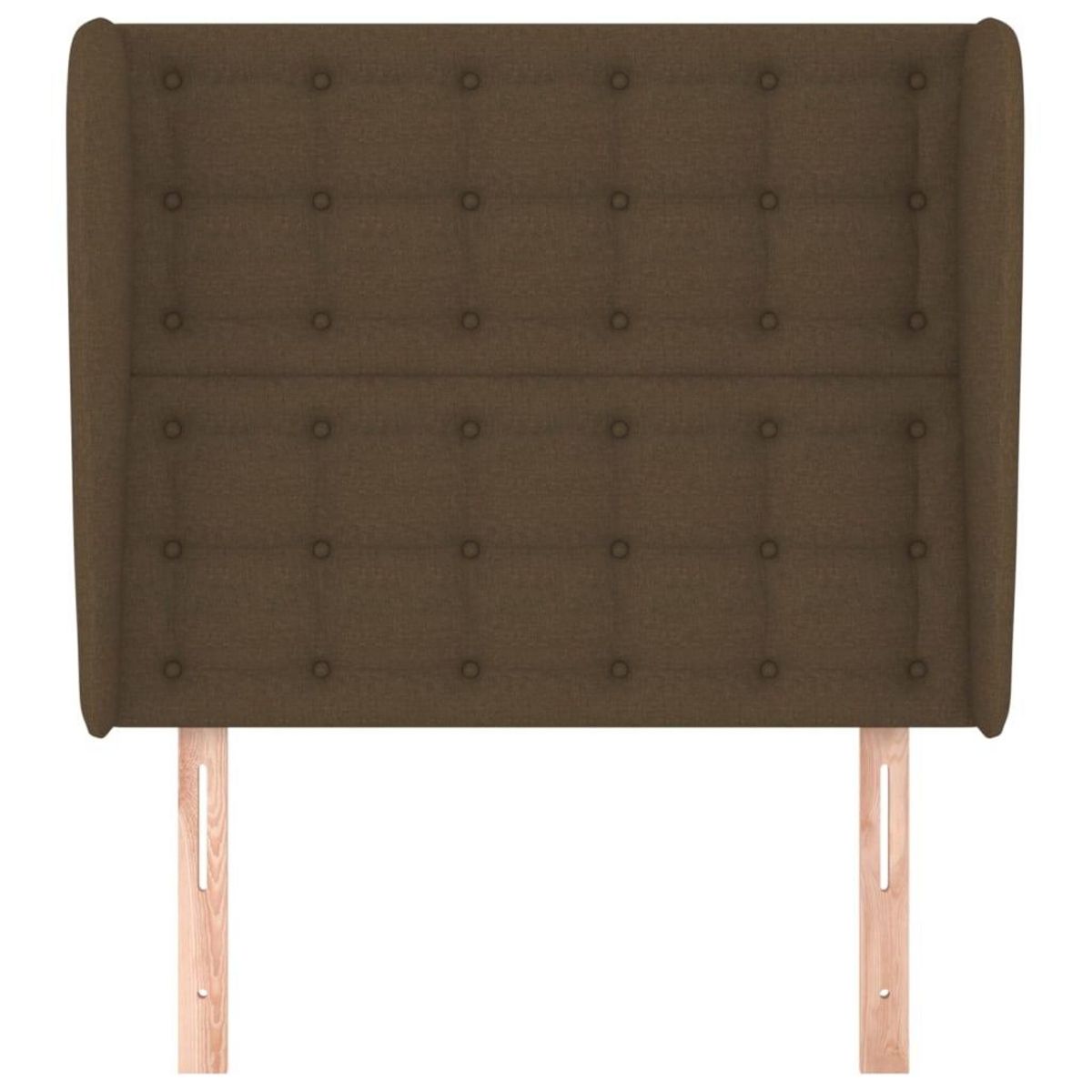 VIDAXL Tete de lit avec oreilles Marron fonce 83x23x118/128 cm Tissu