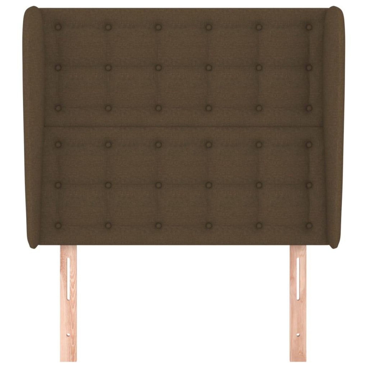 VIDAXL Tete de lit avec oreilles Marron fonce 83x23x118/128 cm Tissu