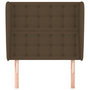 Voir la diapositive 3 : VIDAXL Tete de lit avec oreilles Marron fonce 83x23x118/128 cm Tissu