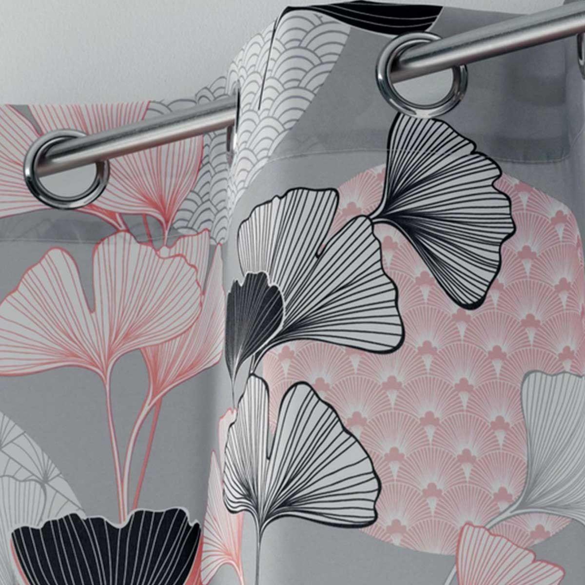 Voir la diapositive 2 : Douceur d'Intérieur Rideau à œillets imprimé  eden blush  140x260cm gris