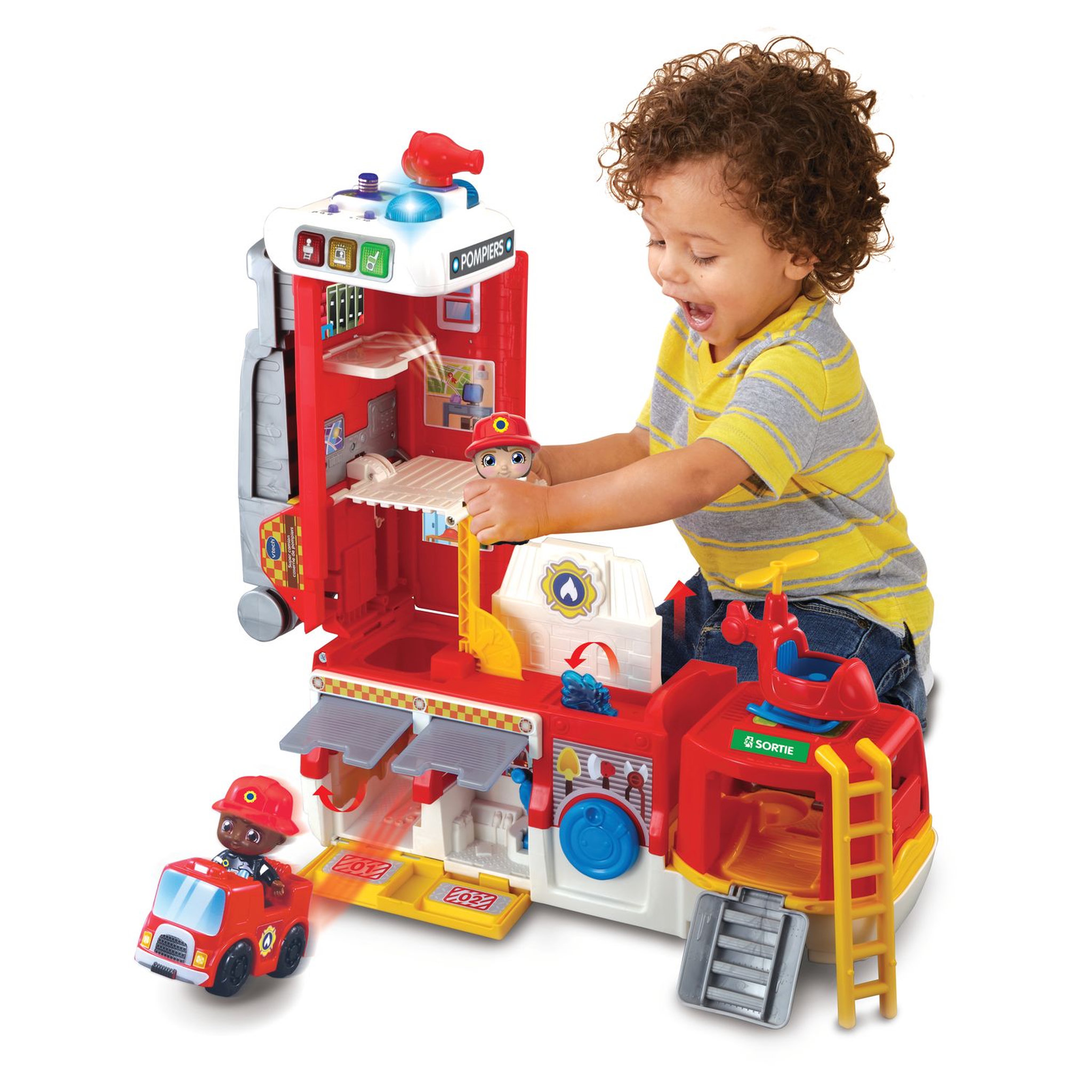 Voir la diapositive 2 : VTECH Tut Tut Copains - Super camion caserne de pompiers