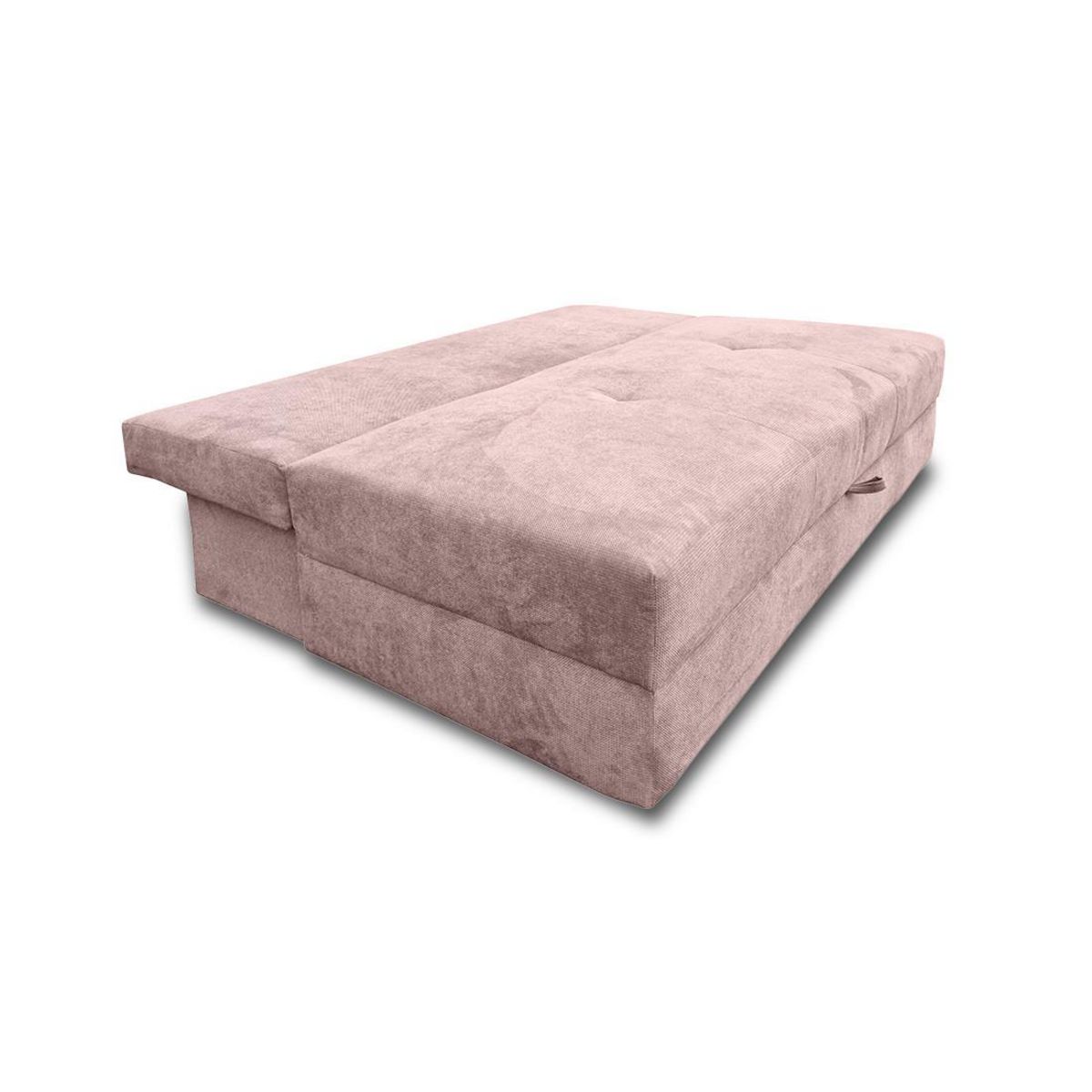 BEST MOBILIER Lucina - canapé droit 3 places - convertible avec coffre - en velours