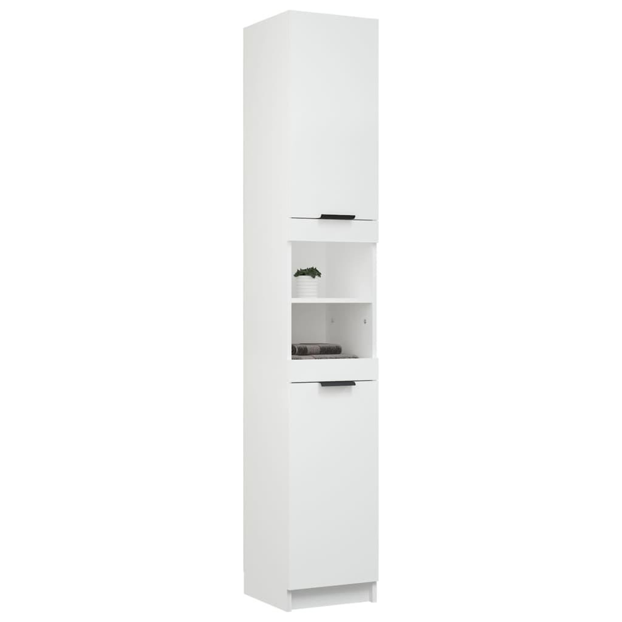 Voir la diapositive 5 : VIDAXL Armoire de salle de bain blanc 32x34x188,5 cm bois d'ingenierie