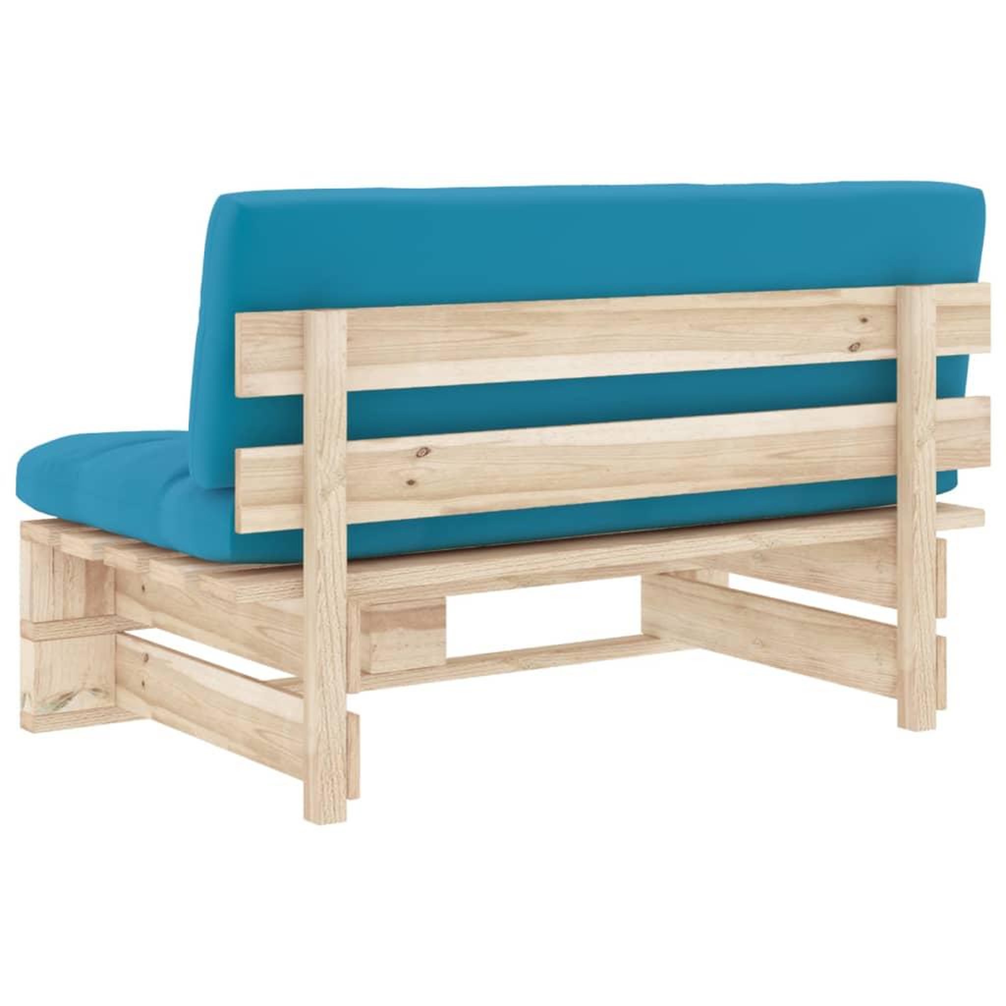Voir la diapositive 5 : VIDAXL Canape central palette de jardin bois de pin impregne