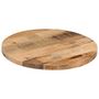 Voir la diapositive 2 : VIDAXL Dessus de table Ø 40x1,5 cm rond bois massif de manguier brut