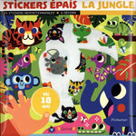 LA JUNGLE. AVEC 25 STICKERS REPOSITIONNABLES, 4 DECORS, Pintachan