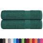 Voir la diapositive 2 : VIDAXL Serviettes de douche 2 pcs vert 70x140 cm 360 g m² 100% coton