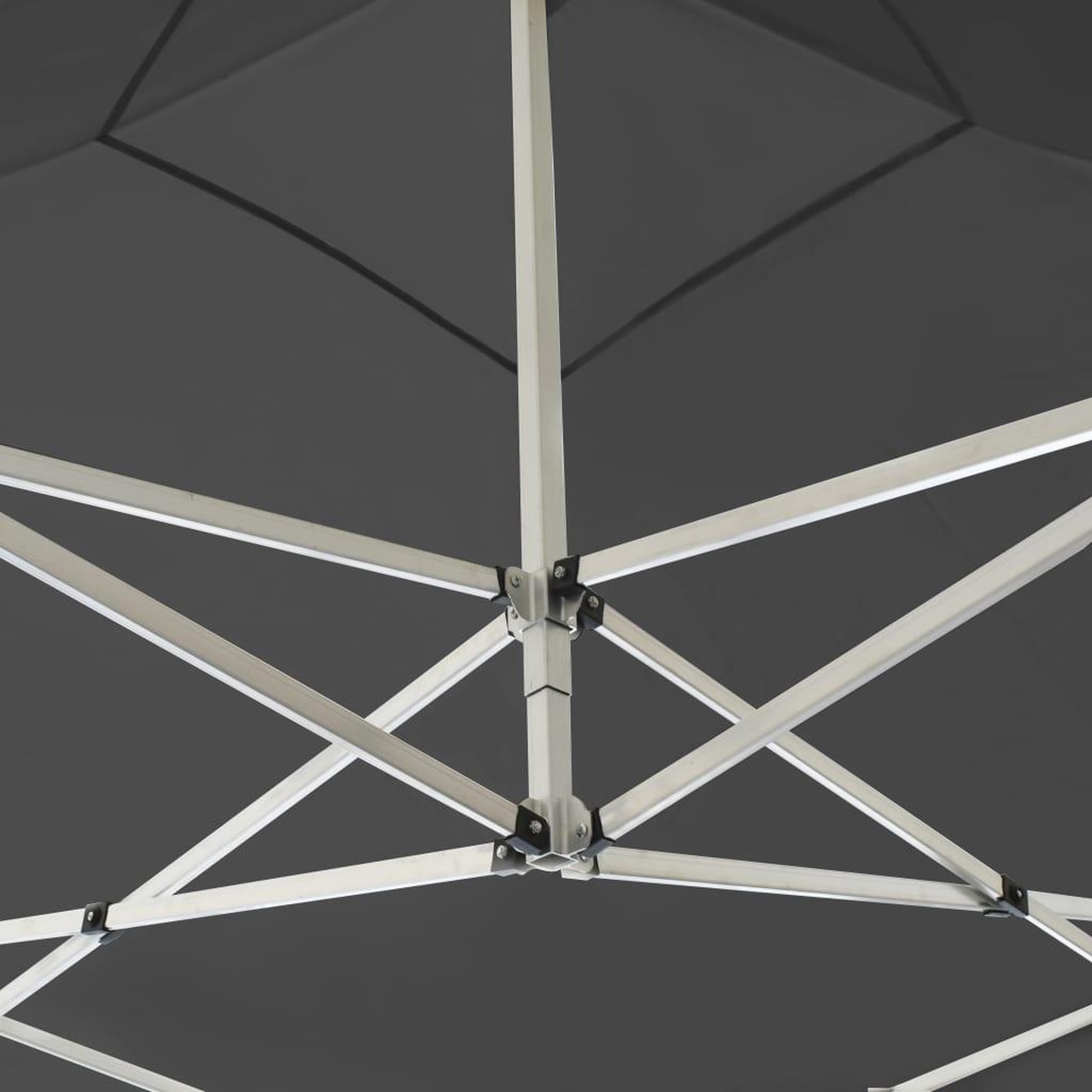 Voir la diapositive 5 : VIDAXL Tente de reception pliable Aluminium 3 x 3 m Anthracite