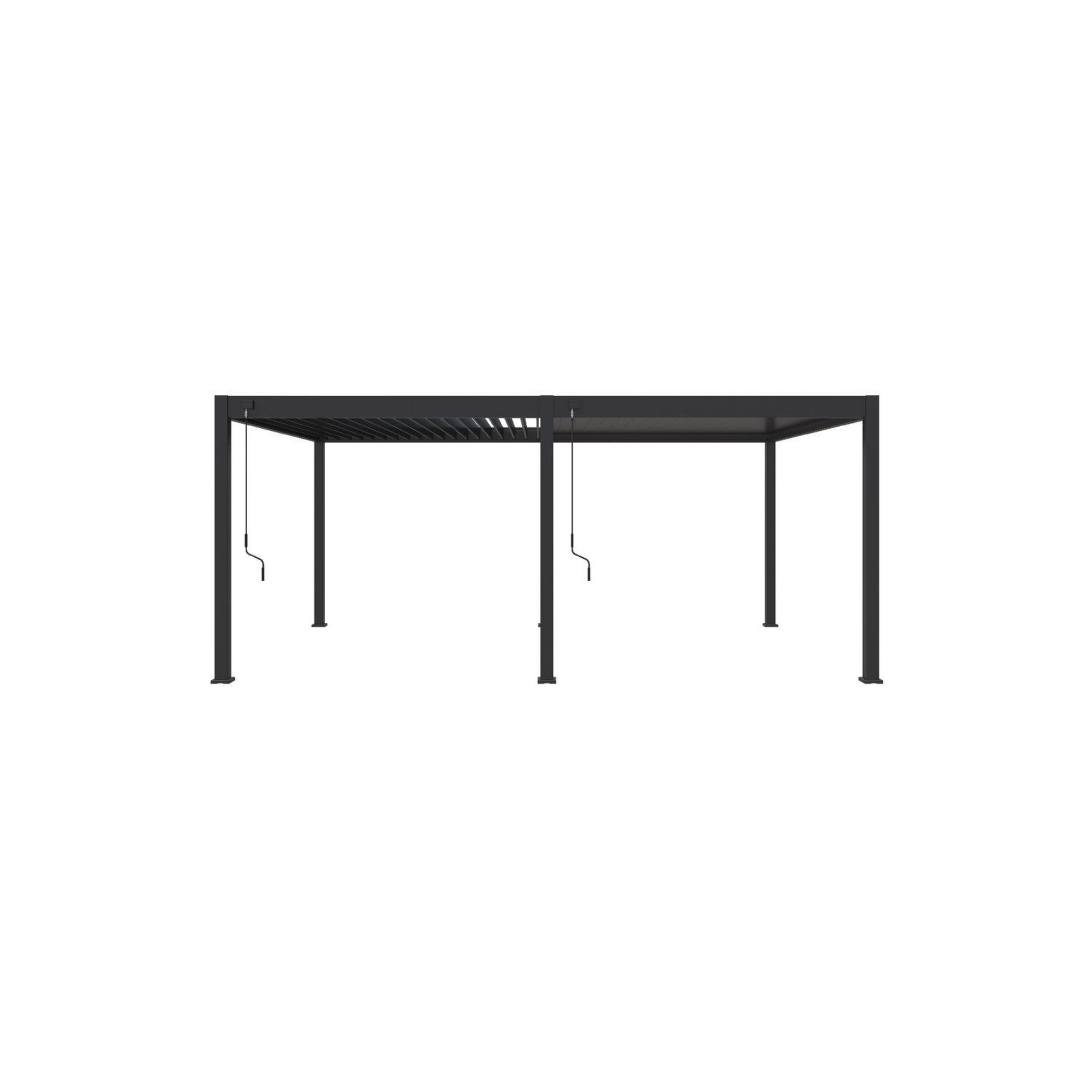 Voir la diapositive 2 : Pergola Bioclimatique autoportée 4x6 m - Aluminium - Anthracite - VS OmBREA®