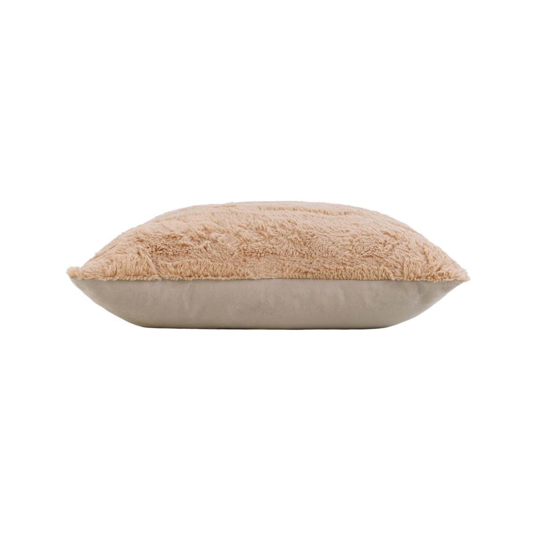 Voir la diapositive 2 : Douceur d'Intérieur Coussin imitation fourrure  foxy  45x45cm sable