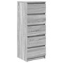 Voir la diapositive 2 : VIDAXL Buffet avec tiroirs sonoma gris 37,5x35x99 cm bois d'ingenierie