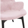 Voir la diapositive 6 : Paris Prix Fauteuil Design en Velours  Mapelo  93cm Rose