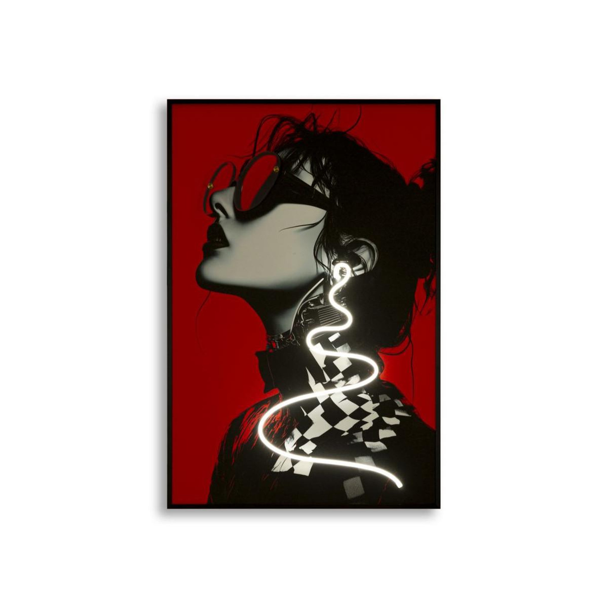 Voir la diapositive 2 : Paris Prix Tableau imprimé à led  psyco ii  60x90cm multicolore