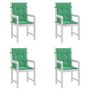 Voir la diapositive 4 : VIDAXL Coussins de chaise de jardin a dossier bas lot de 4 vert