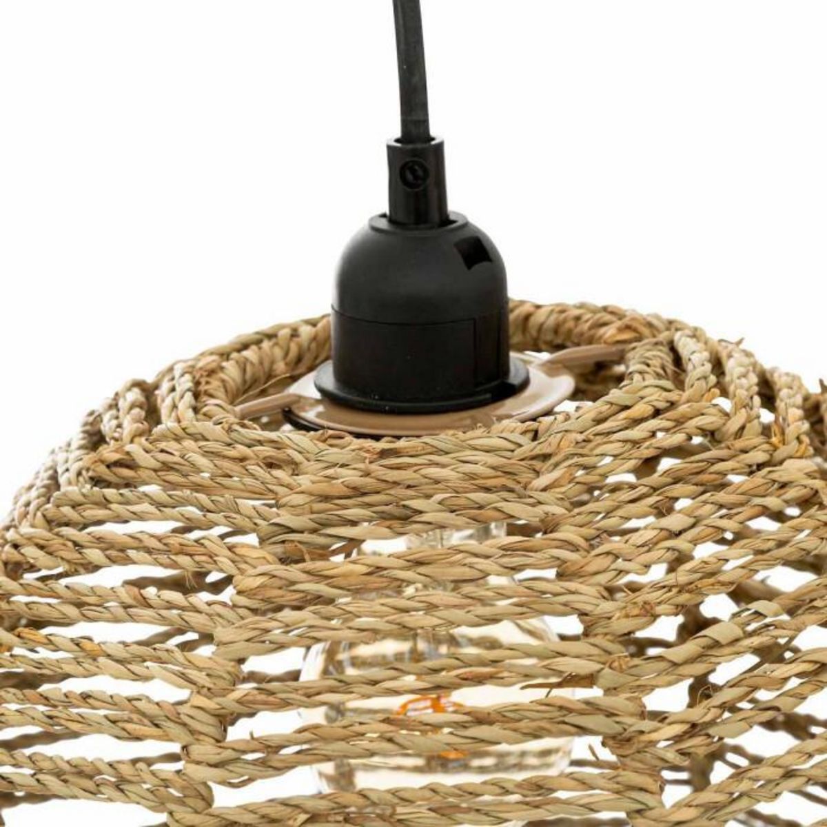 ATMOSPHERA Lampe Suspension en Jonc  Rana  50cm Naturel