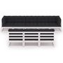 Voir la diapositive 3 : VIDAXL Salon de jardin avec coussins 8 pcs blanc bois de pin massif