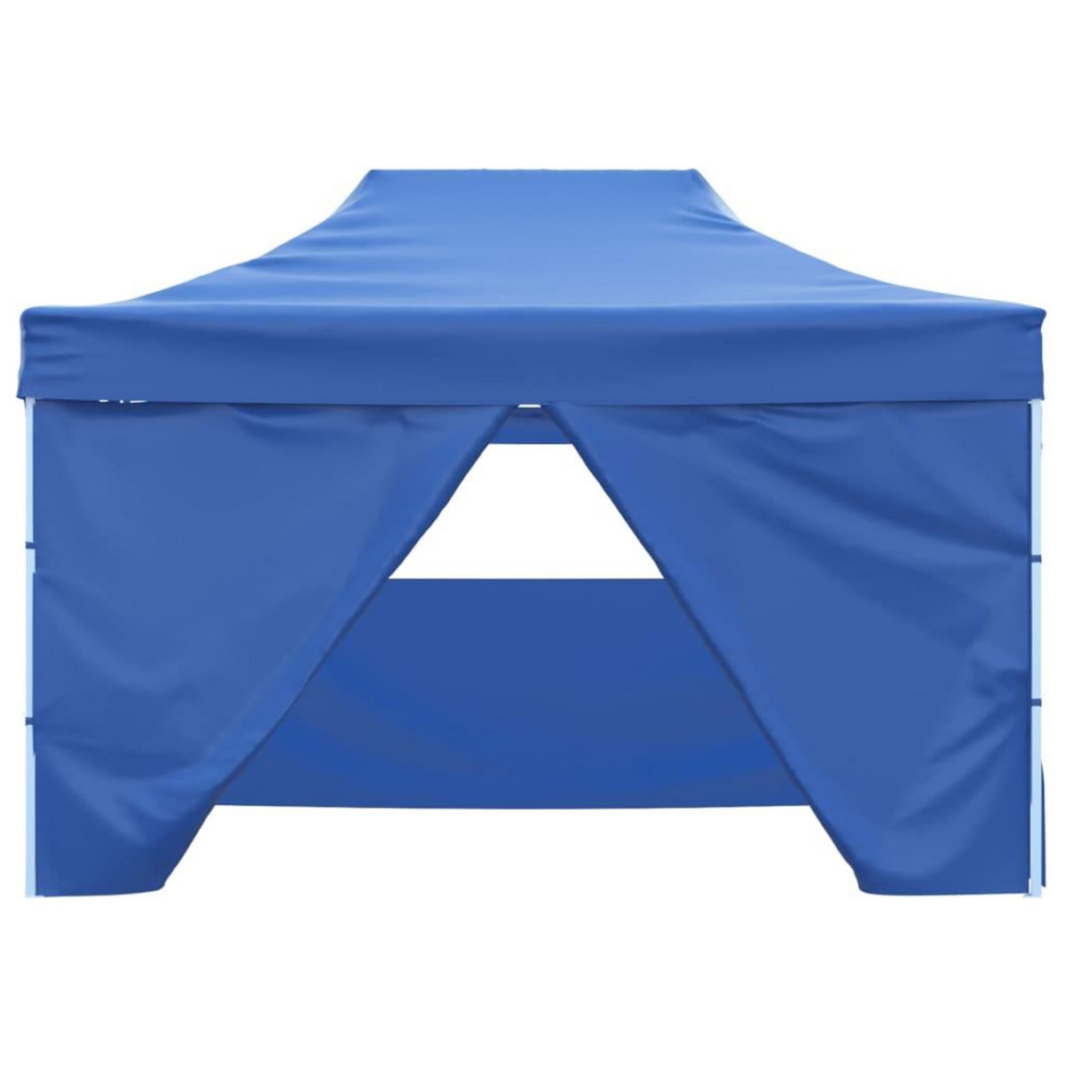 VIDAXL Tente de reception pliable avec 4 parois 3x4 m Acier Bleu