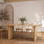Voir la diapositive 2 : MAISON PAVANE Table rectangulaire en bois d'acacia 8 personnes-Andrea
