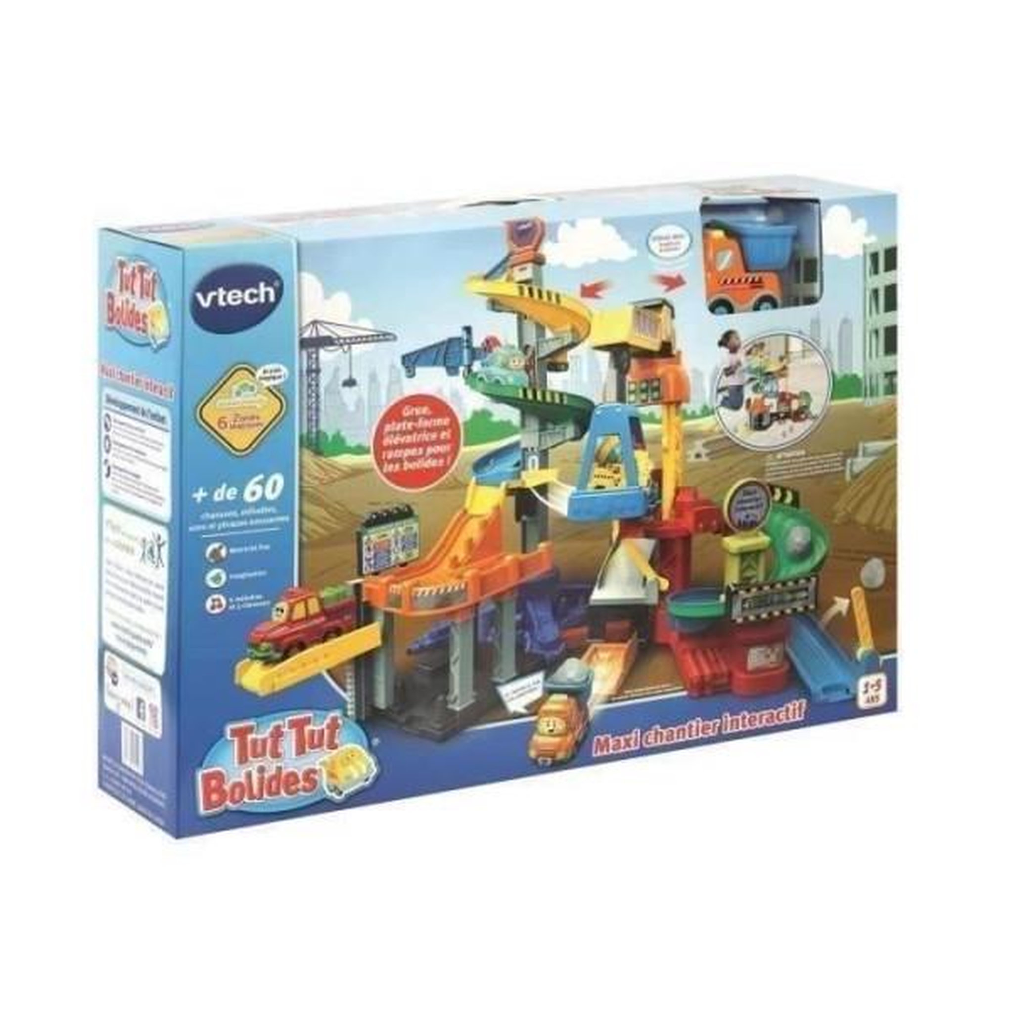 Voir la diapositive 5 : VTECH VTECH TUT TUT BOLIDES - Maxi chantier interactif - Grue rotative - 1 a 5 ans