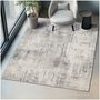 Voir la diapositive 1 : tectake Tapis design vintage à poils courts en laine synthétique et feutre beige/gris 200 x 274 cm