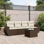 Voir la diapositive 1 : VIDAXL Salon de jardin avec coussins 5 pcs marron resine tressee