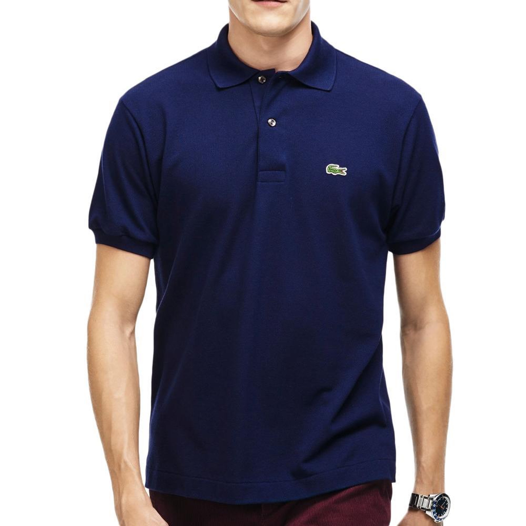 Lacoste Polo Marine Homme Lacoste L1212. Coloris disponibles : Bleu
