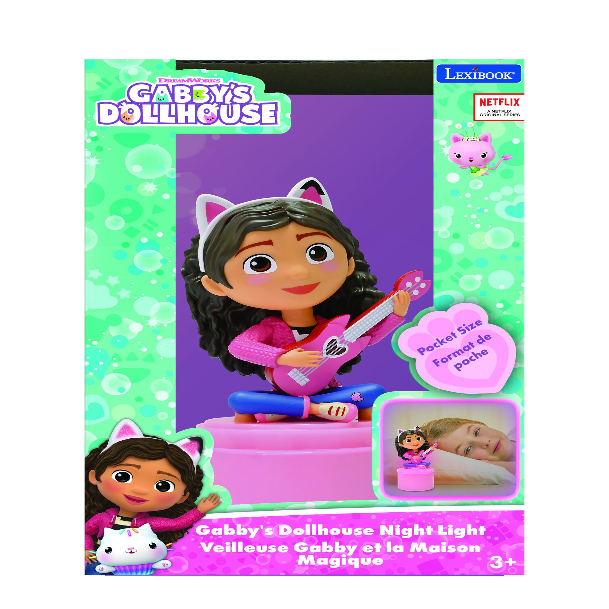 Voir la diapositive 4 : Lexibook Veilleuse Gabby en 3D avec variation de couleurs