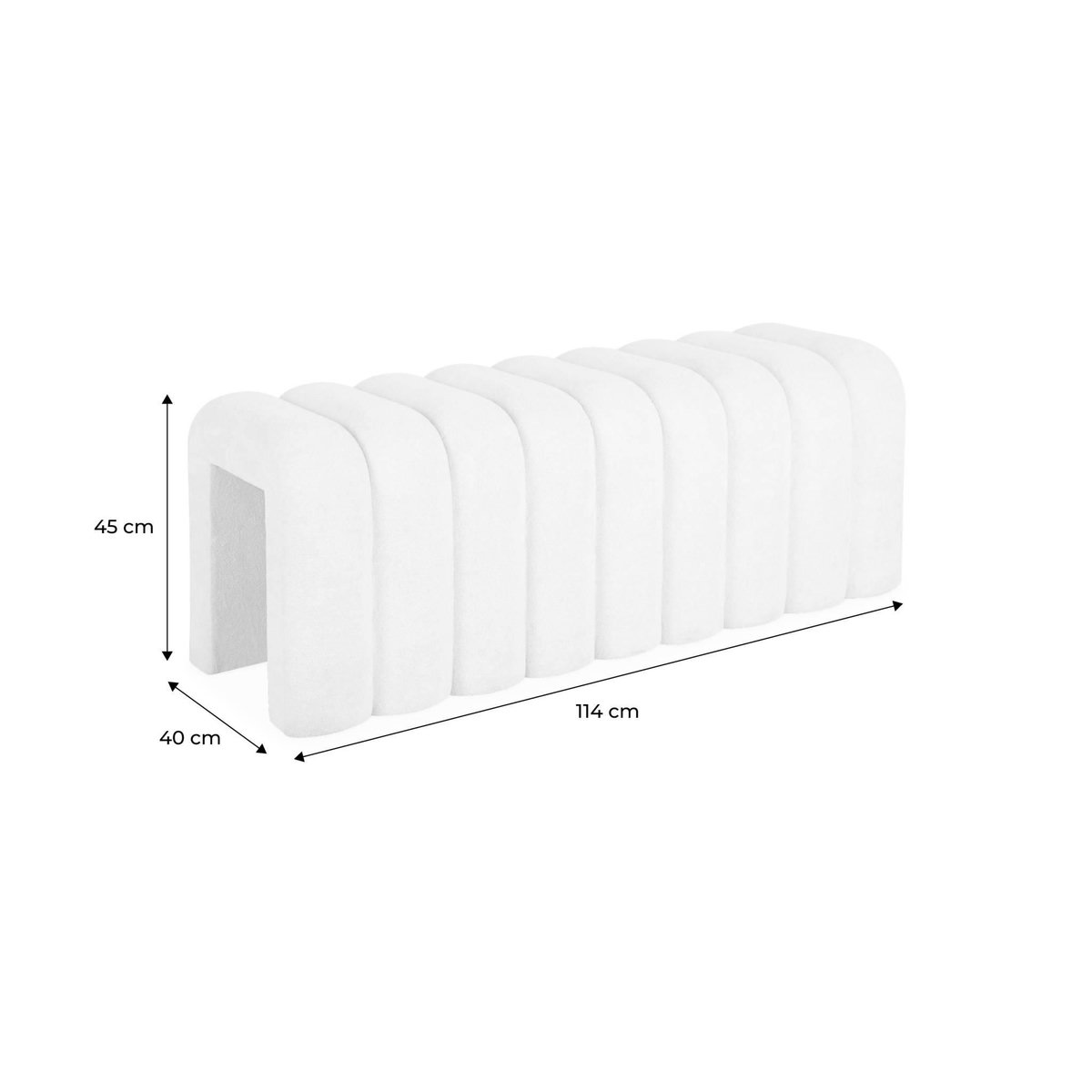 SWEEEK Banc, bout de lit contemporain en tissu